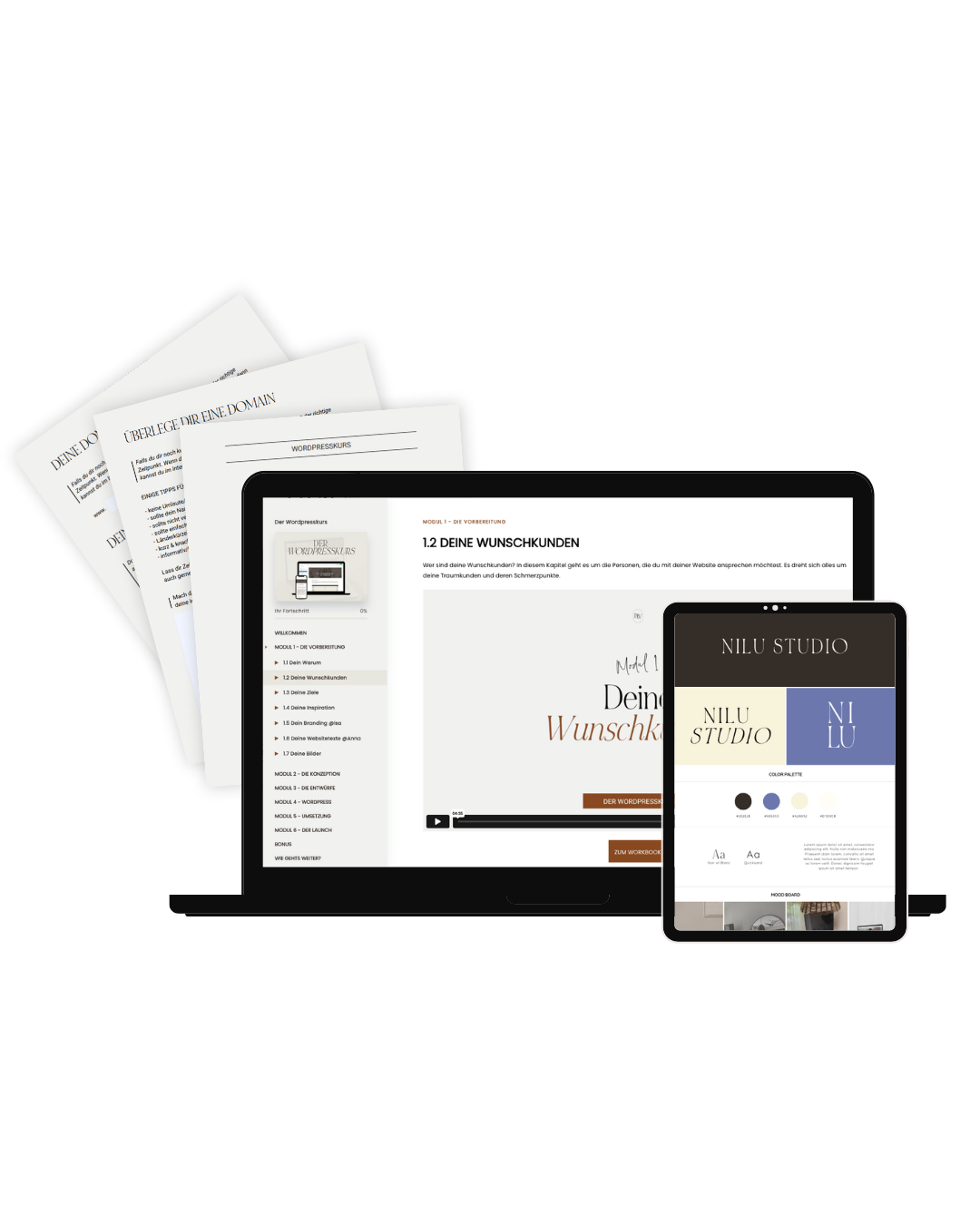 Pastel Pink Minimalist Business Coach Laptop Book Mockup Instagram Post 1